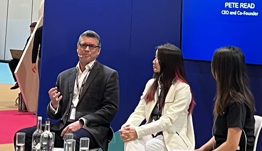 Pete Read on a panel at a trade show